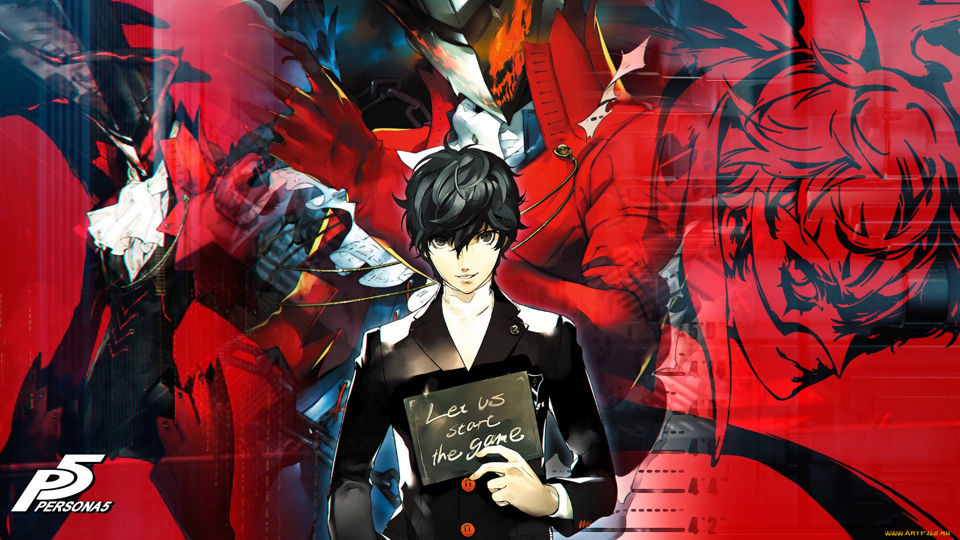 Обои Аниме Persona, обои для рабочего стола, фотографии аниме, persona,  shin, megami, tensei, protagonist, 5, табличка, парень, art Обои для  рабочего стола, скачать обои картинки заставки на рабочий стол.